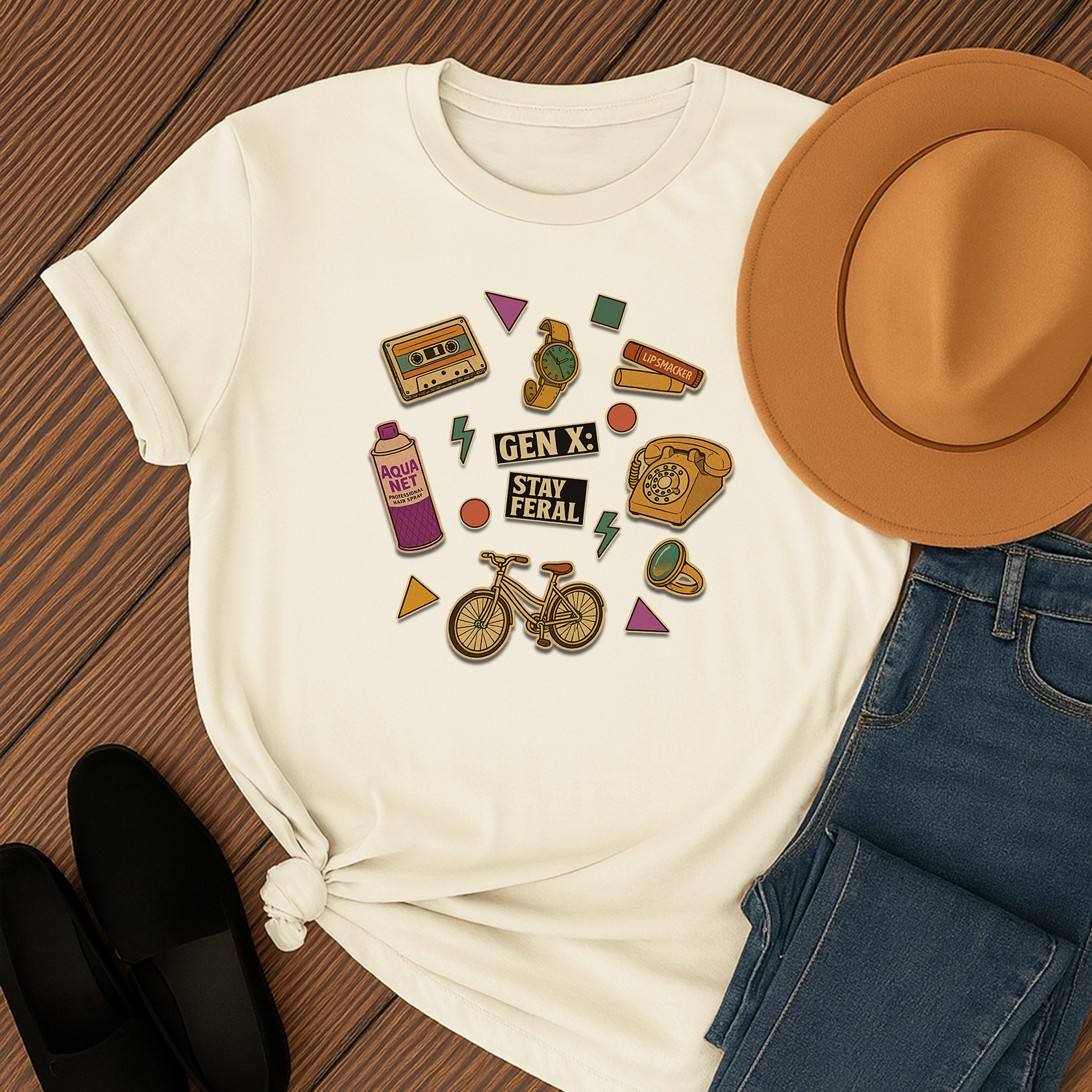 Gen-X Stay Feral Tee | Retro 80s 90s Nostalgia Shirt