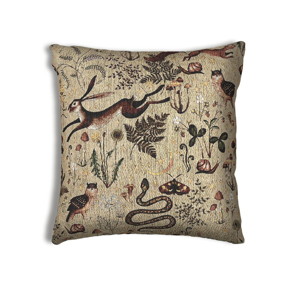 Woodland Meadow Light Woven Pillow