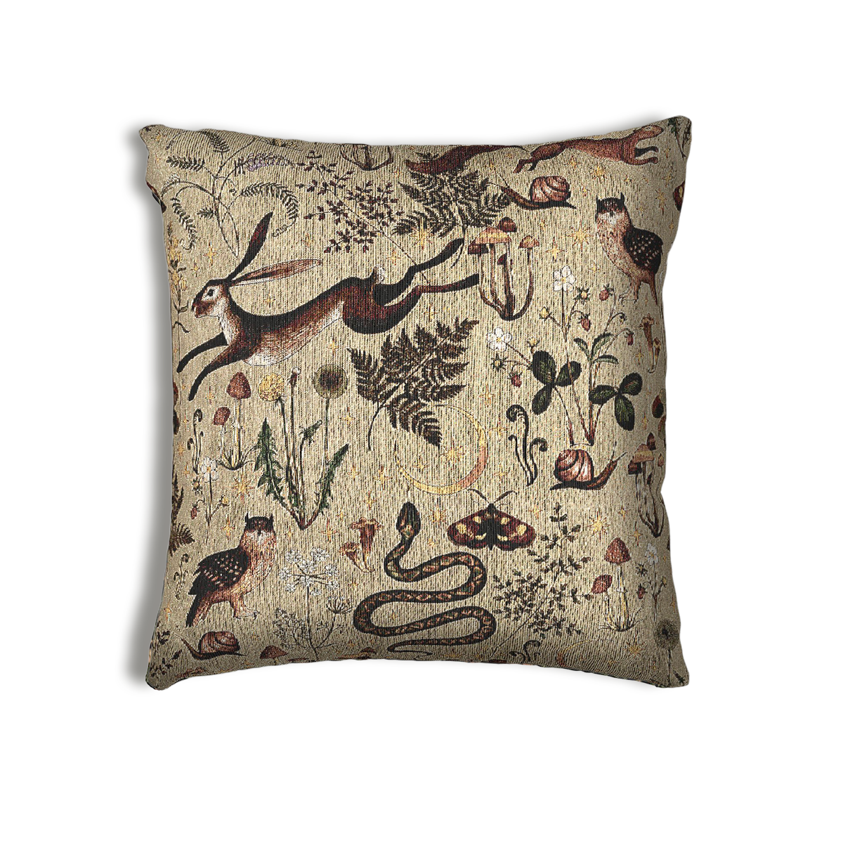 Woodland Meadow Light Woven Pillow