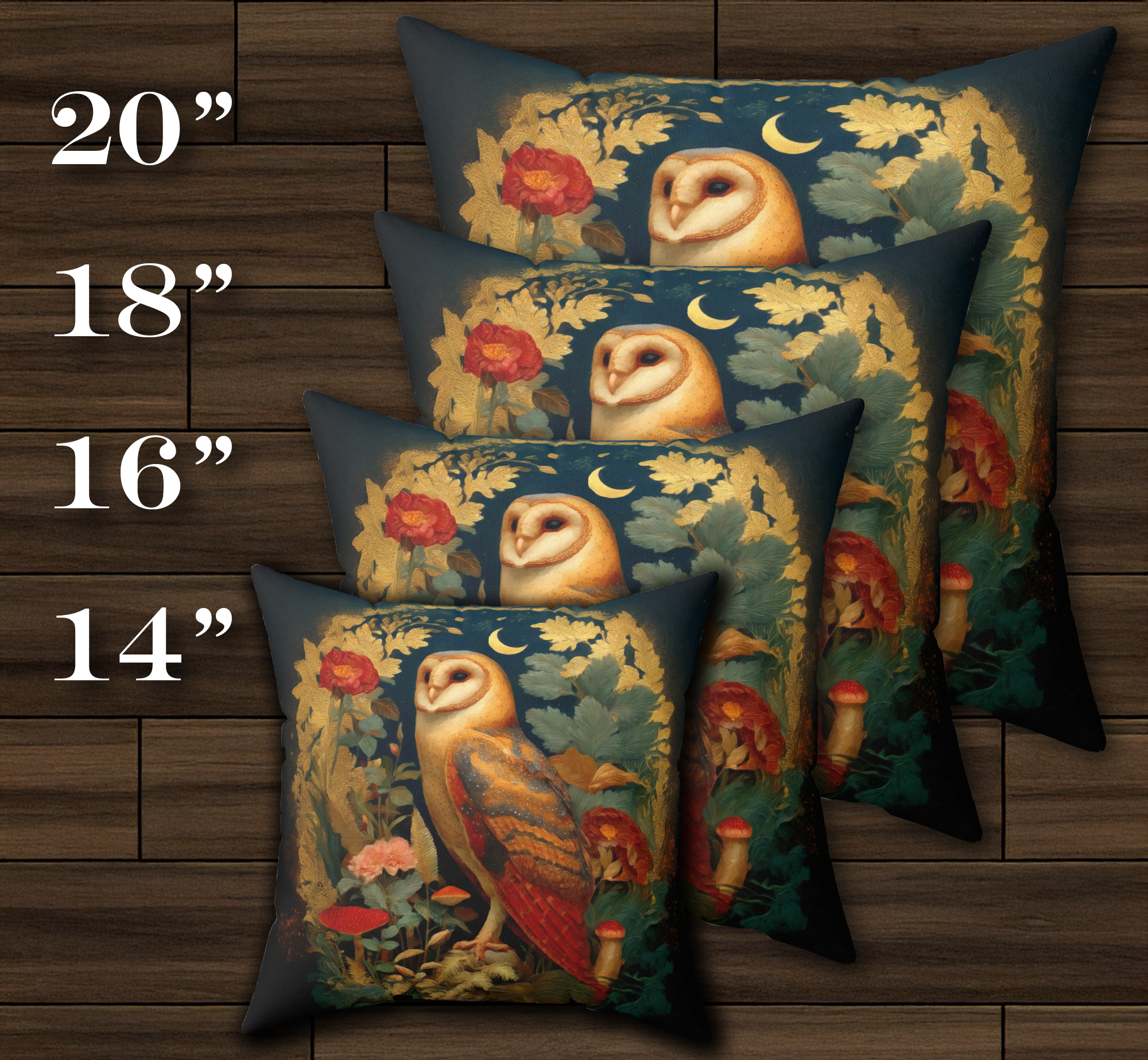 Owl Woodland Accent Pillow | Cozy Luxury Forest Decor Cushion