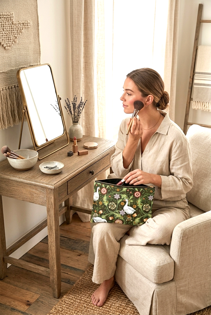 Thistle & Wing | Verdant Bloom Accessory Pouch Printify