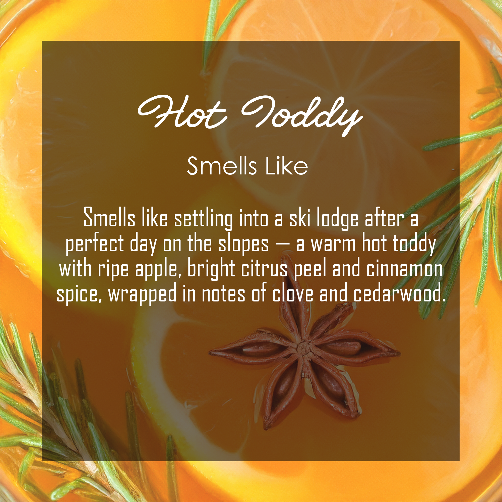 Hot Toddy Après Ski Candle | Cozy Winter Ski Lodge Scented 9oz Soy Wax Candle