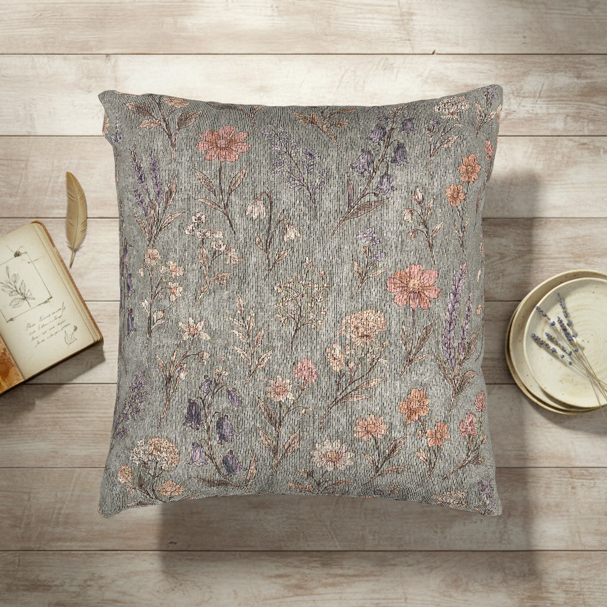 Spring Has Sprung | Morning Mist Woven Pillow Printify