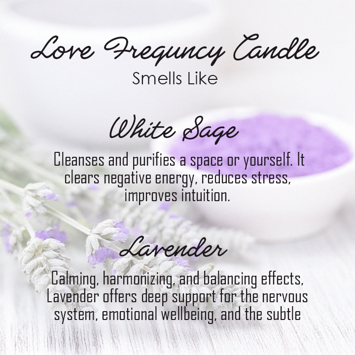 Personalized Frequency Candle | Meditation Gift for Her Home Fragrance