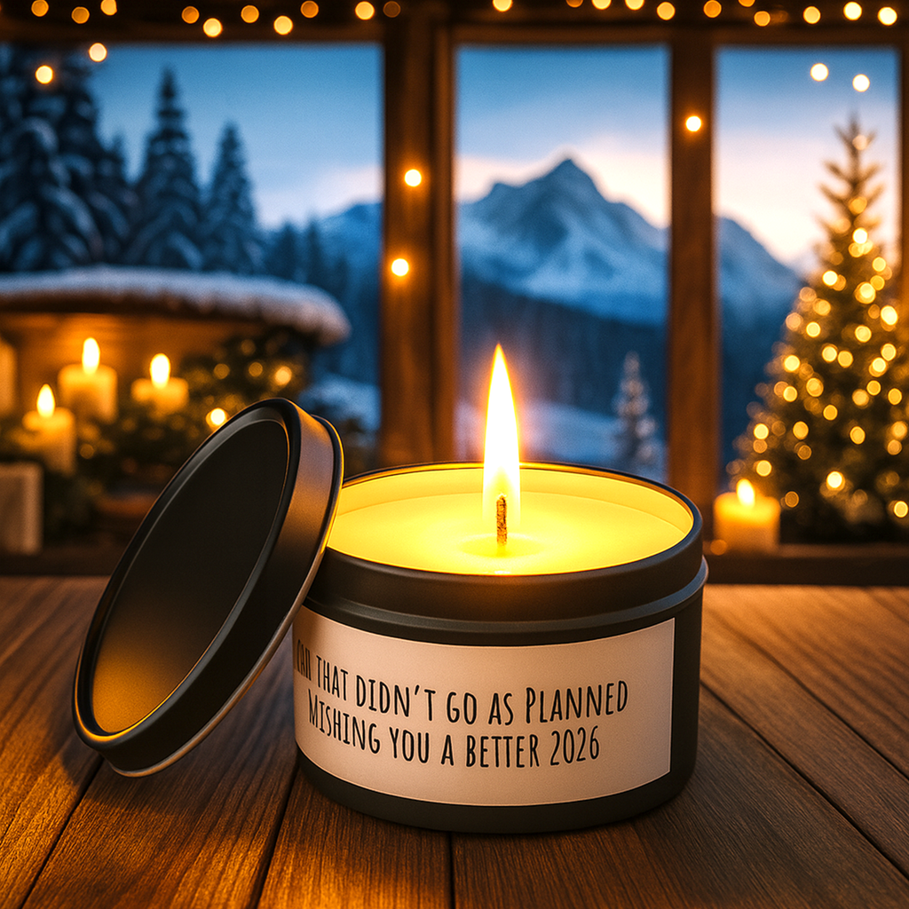Inspirational Tin Candle | Funny Sarcastic Gift | Home Decor Self‑Care Relaxation Motivation 2026