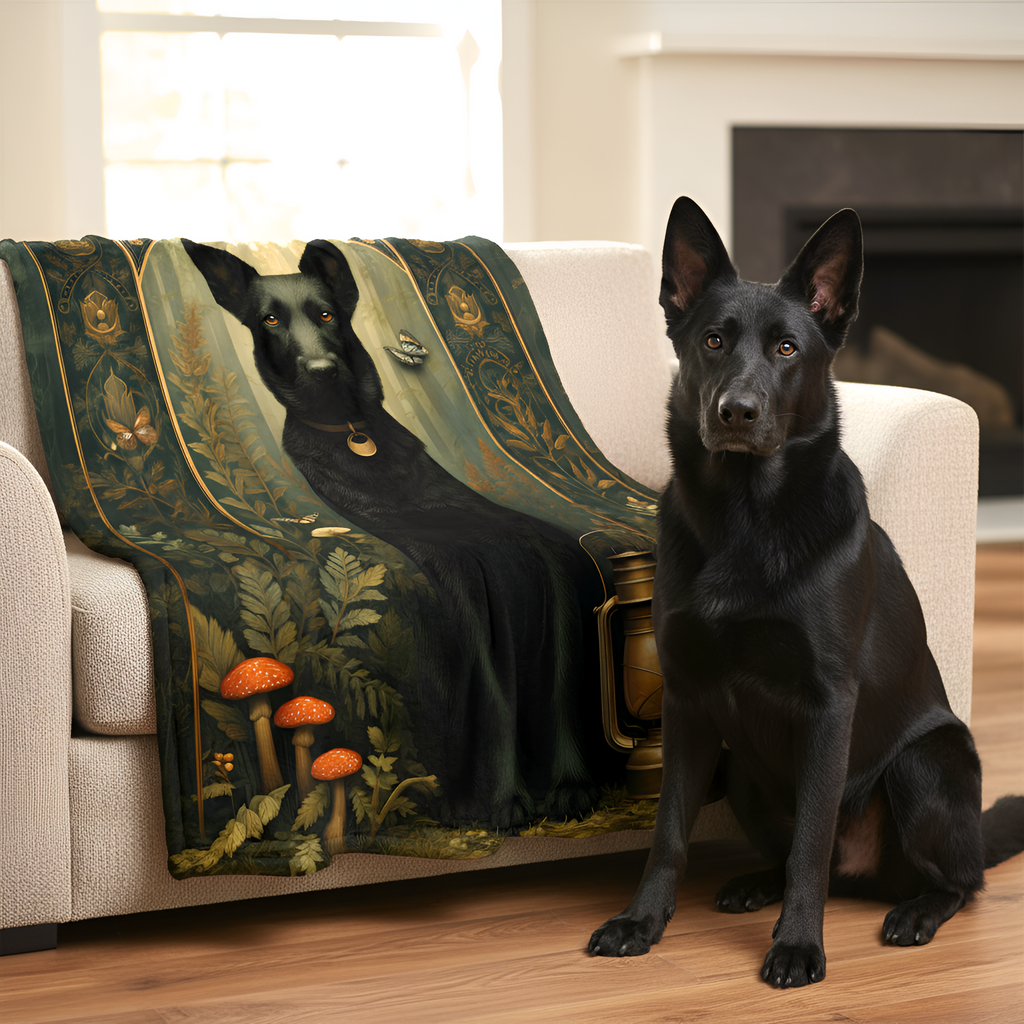 black_german_shepard_blanket