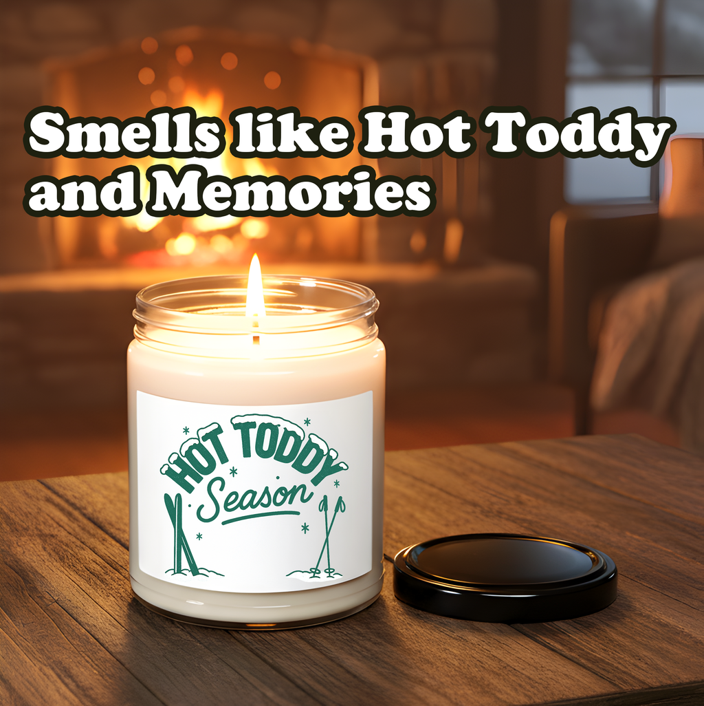 Hot Toddy Après Ski Candle | Cozy Winter Ski Lodge Scented 9oz Soy Wax Candle