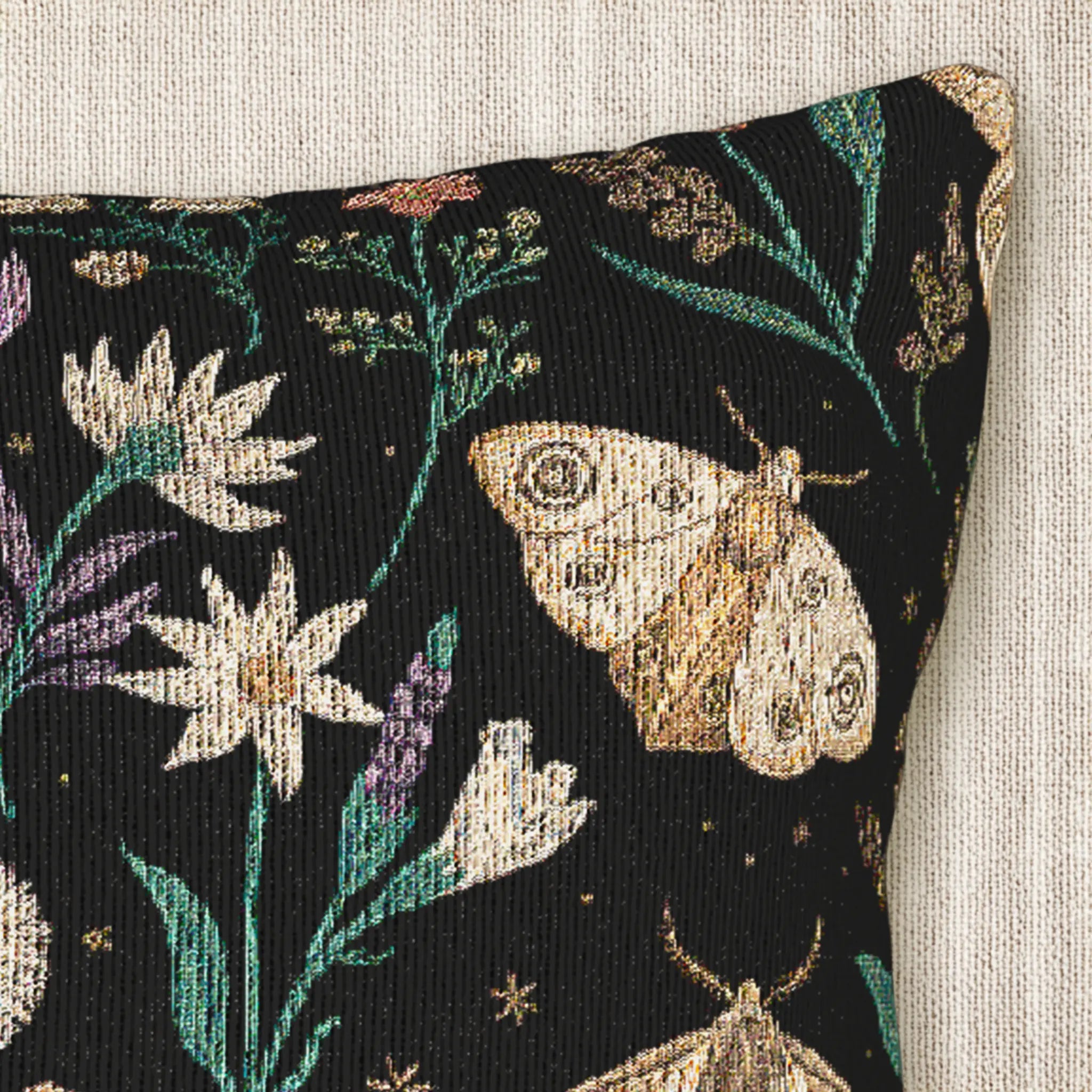 Celestial Moth | Blooms Woven Pillow Printify