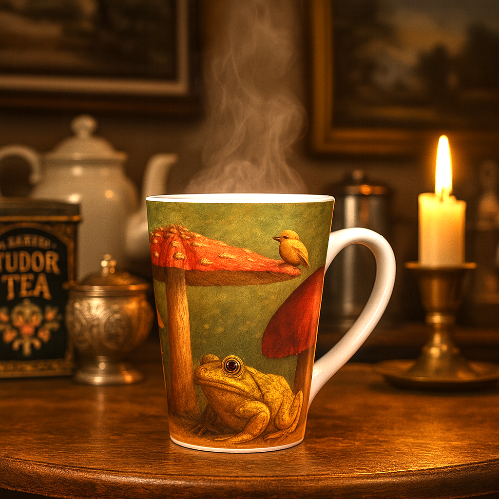 Toadstool Mug Whimsical Latte Cup | Fantasy Tea Mug Nature Lover Gift Cozy