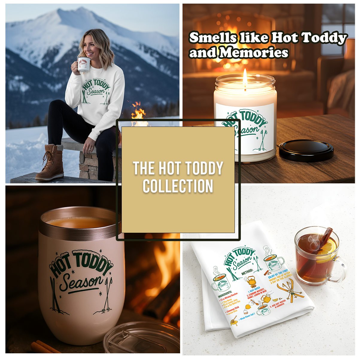 Hot Toddy Season Enamel Cup | Cozy Holiday Camping & Ski Gift