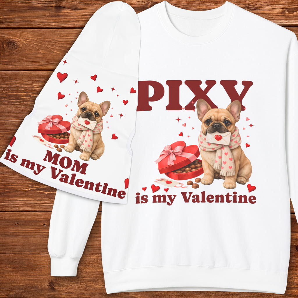 French Bulldog Matching Hoodie Set | Personalized Dog Mom Pullover Sweatshirt & Dog Hoodie Valentine Gift