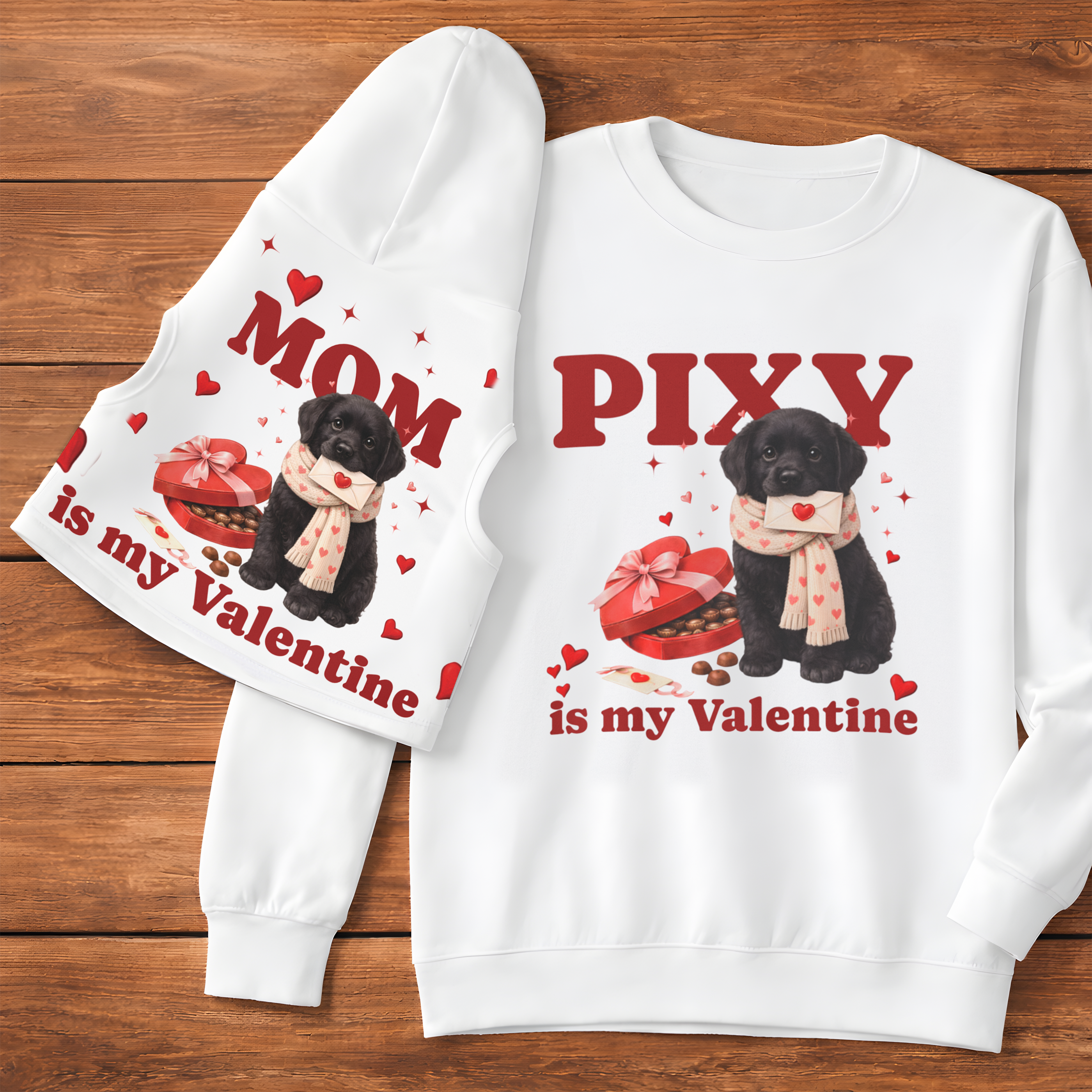 Black Lab Matching Dog & Owner Outfits | Custom Labrador Dog Mom Sweatshirt Dog Hoodie Set