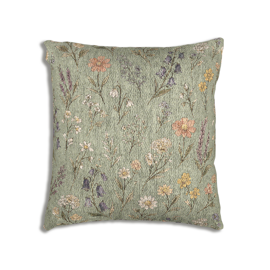 Spring Has Sprung | Green Woven Pillow Printify
