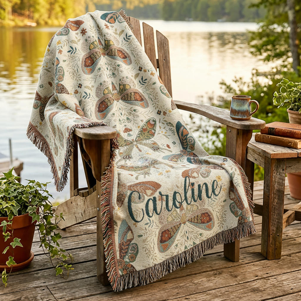 Moth Botanica | Wildflower Garden Woven Blanket Printify