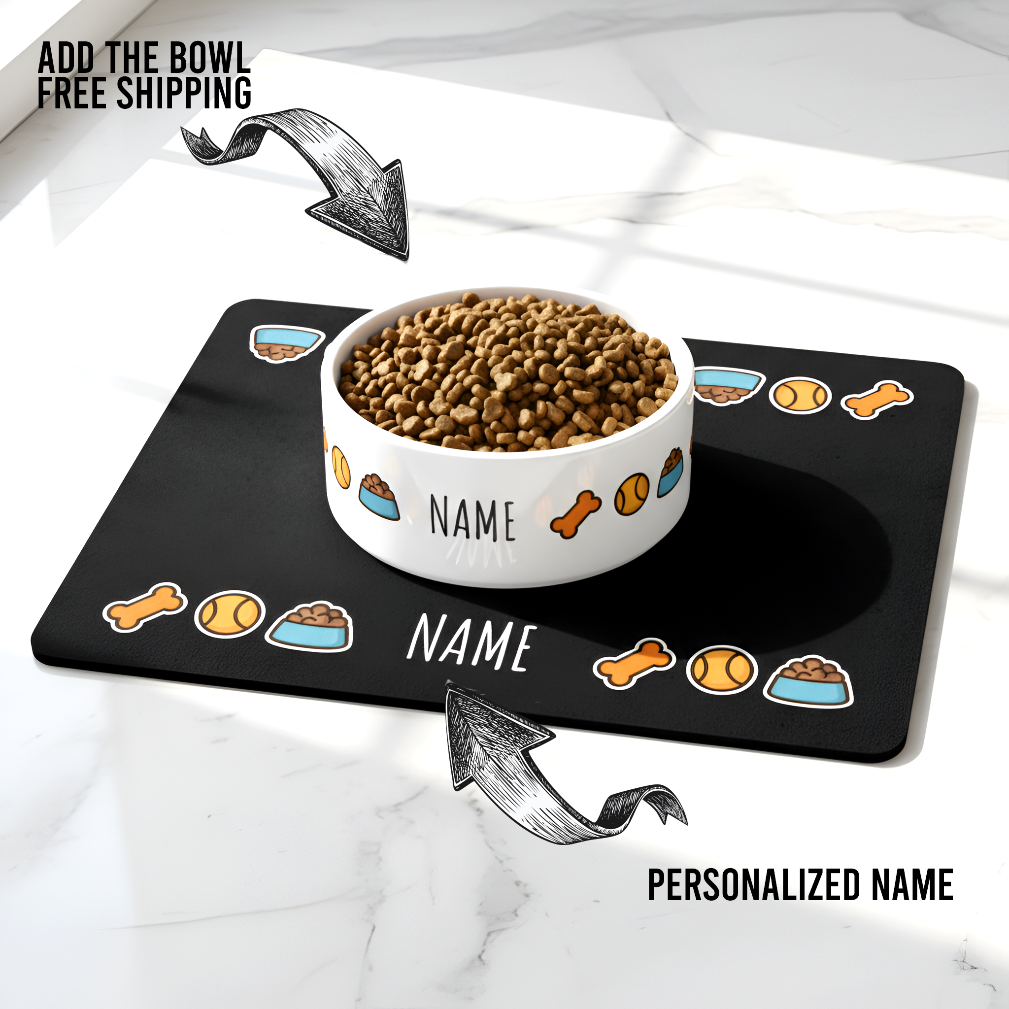 Dog Personalized Mat | Custom Doggy Placemat