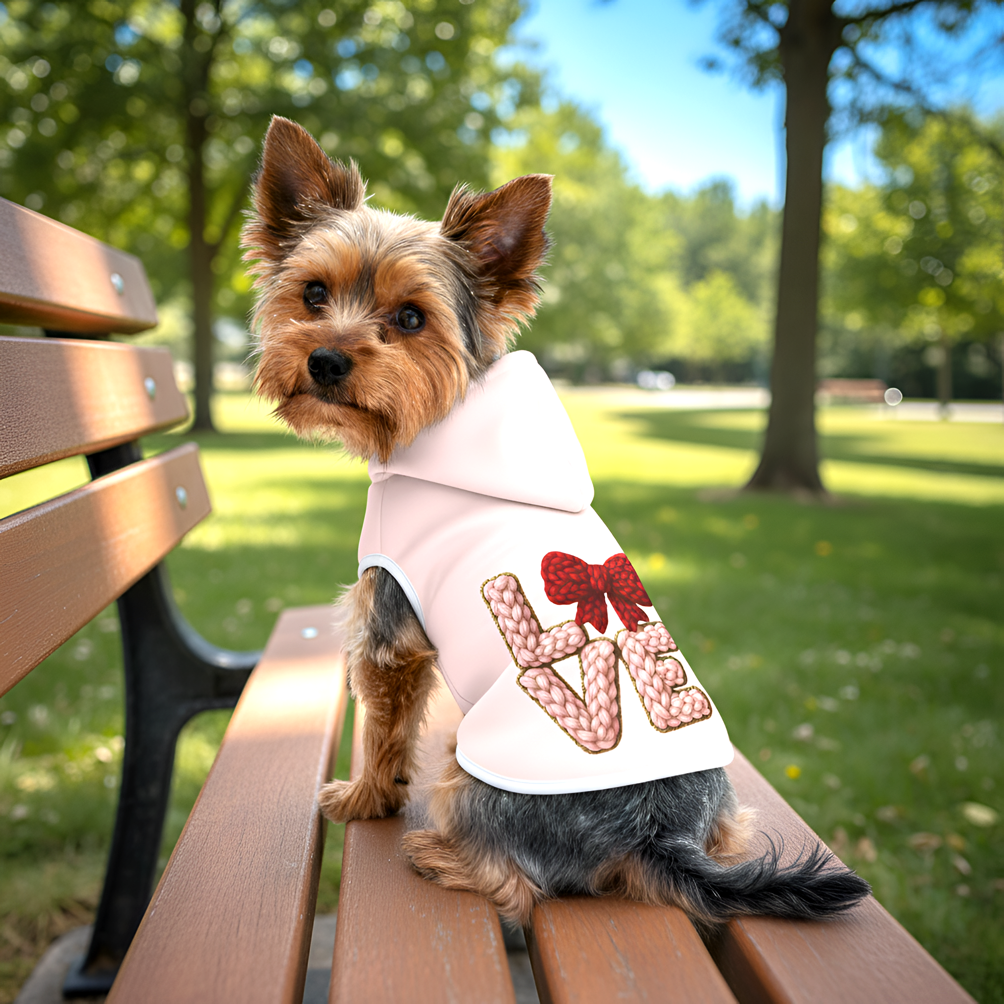Dog Hoodie Valentine | Be Mine Heart Dog Sweater Cozy Pet Shirt