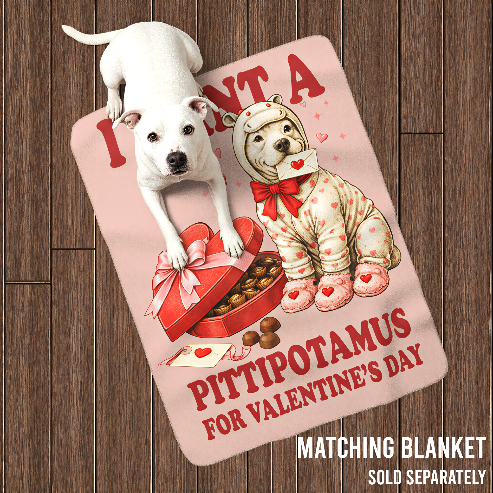 Pitbull Hoodie | Im a Pittipotamus Dog Hoodie | Humorous Dog Owner Gift Matching Pitbull Sweatshirt & Blanket