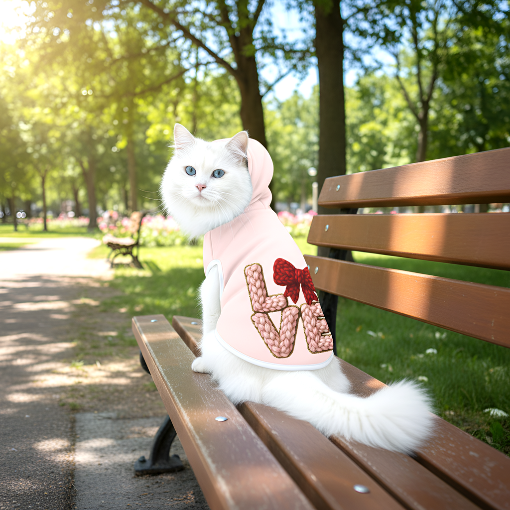 Dog Hoodie Valentine | Be Mine Heart Dog Sweater Cozy Pet Shirt