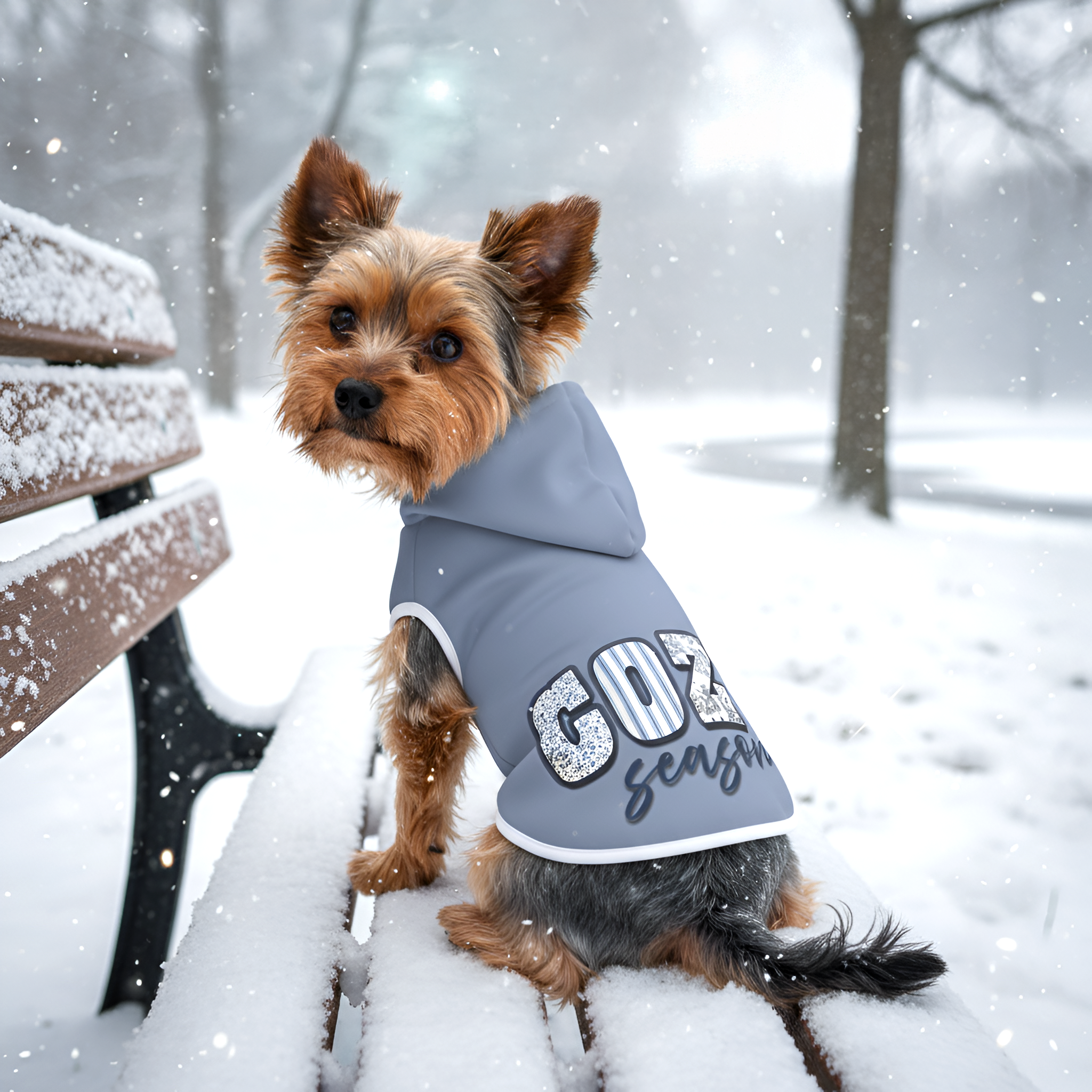 Cozy Season Dog & Cat Hoodie | Soft Blue Cat Hoodie