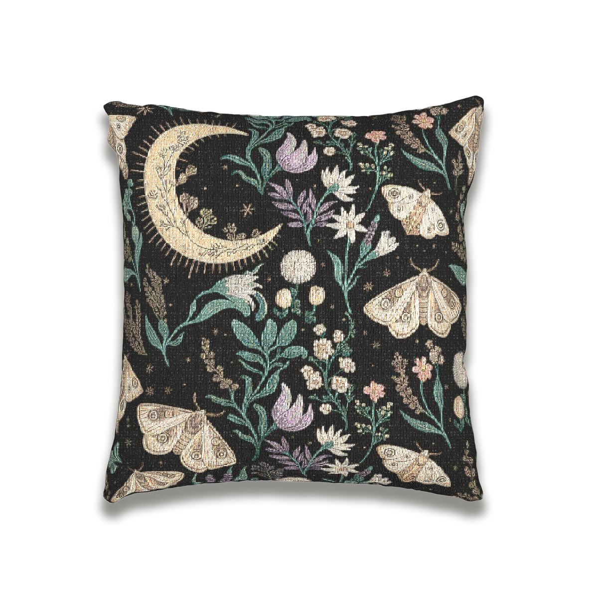 Celestial Moth Woven Pillow