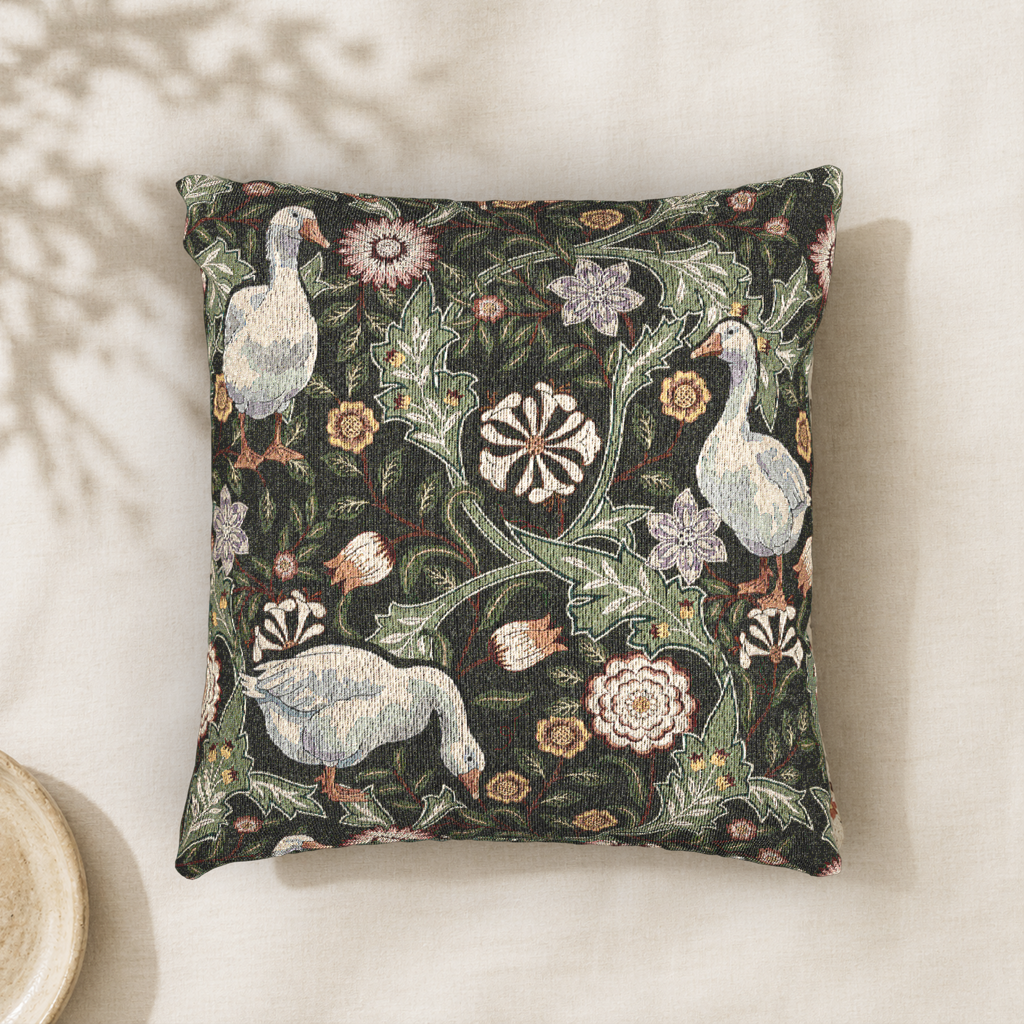 Thistle & Wing | Verdant Bloom Woven Pillow Printify