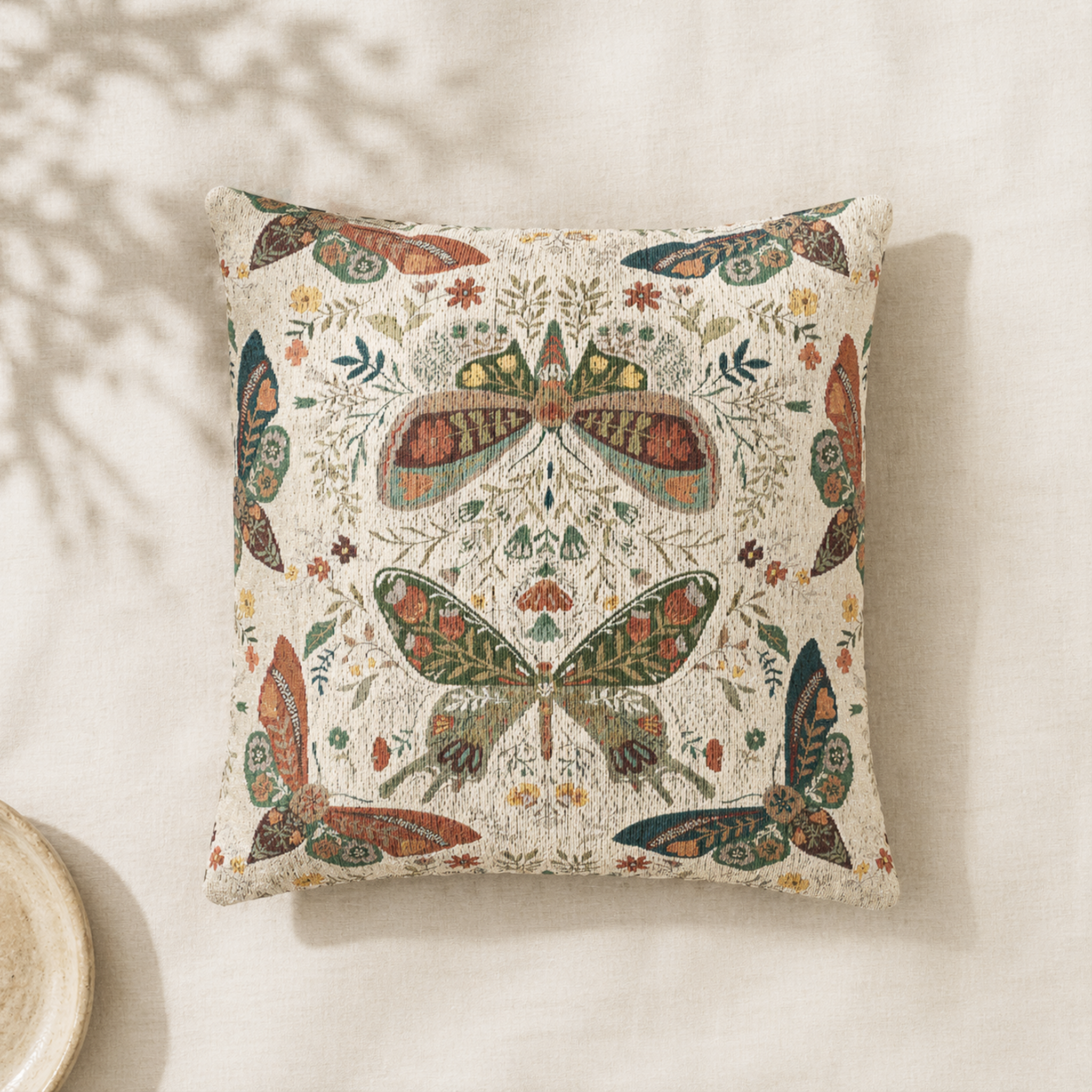 Moth Botanica | Wildflower Garden Woven Pillow Printify
