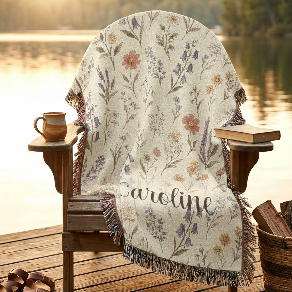 Spring Has Sprung in Warm Linen Woven Blanket