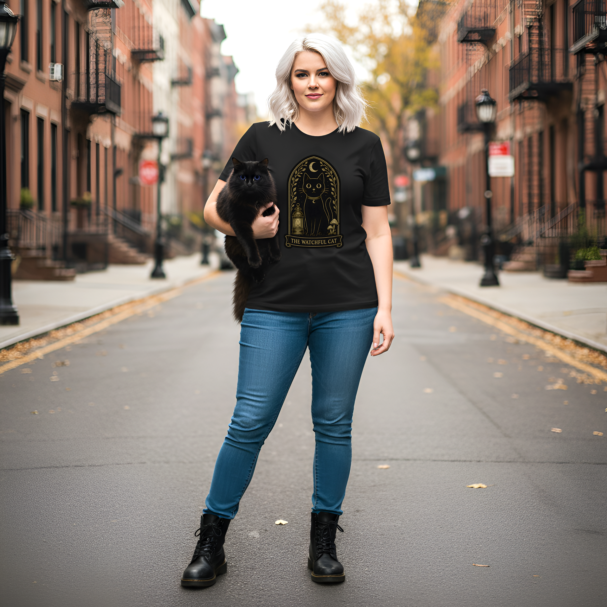 Feline Elixirs T-Shirt | Striped Cat Alchemy Graphic Tee for Mystical Pet Lovers