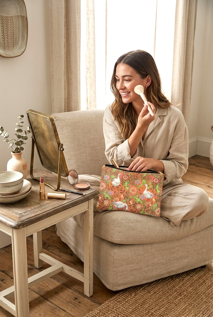 Thistle & Wing | Blush Garden Accessory Pouch Printify
