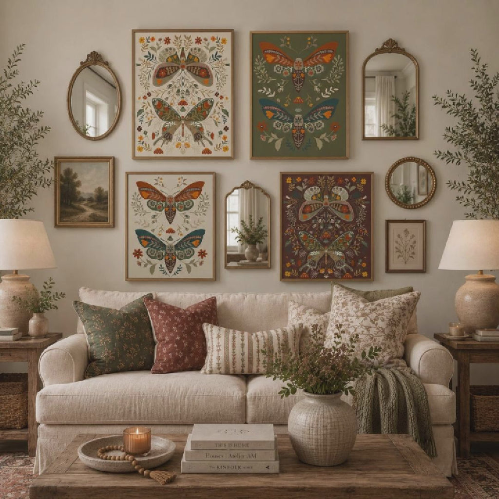 Moth Botanica | Wildflower Garden Wall Art Canvas
