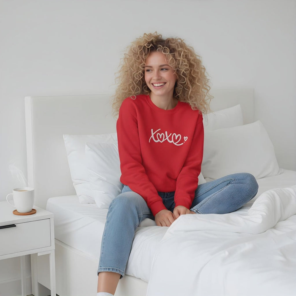 XOXO Embroidered Sweatshirt Hugs and Kisses