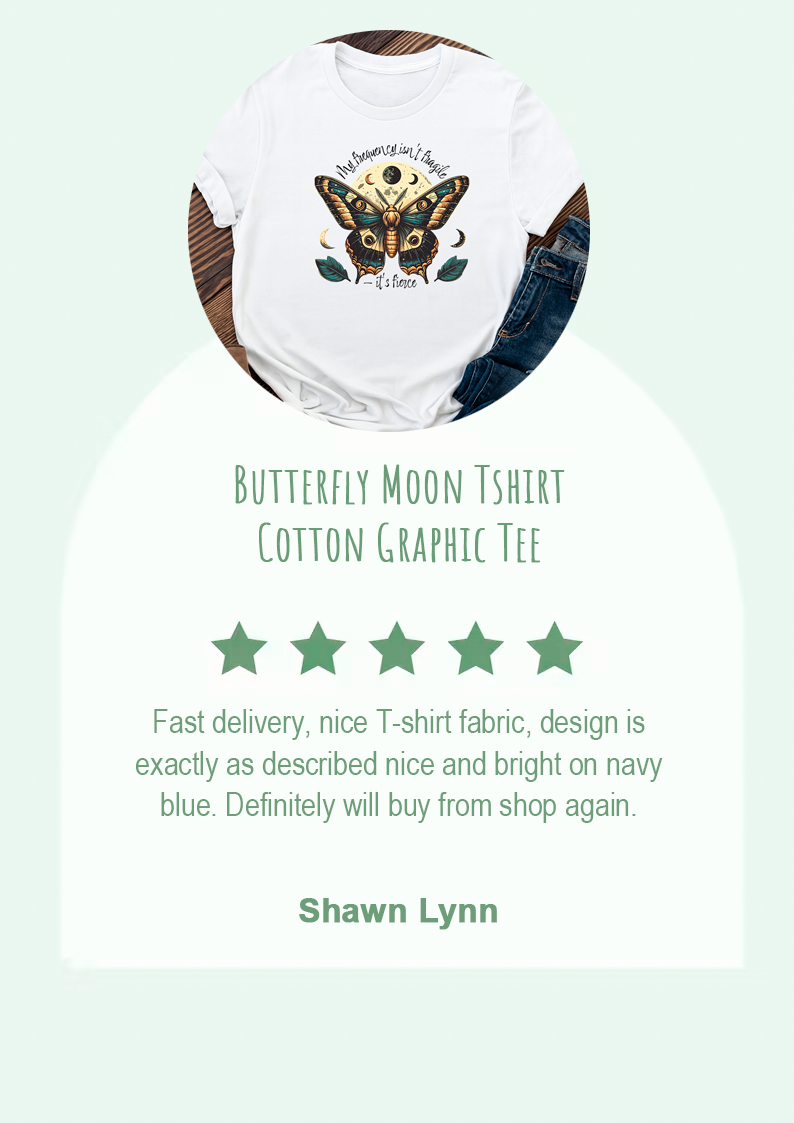 Boho Butterfly T-Shirt: Eco-Friendly Fierce Frequency Top