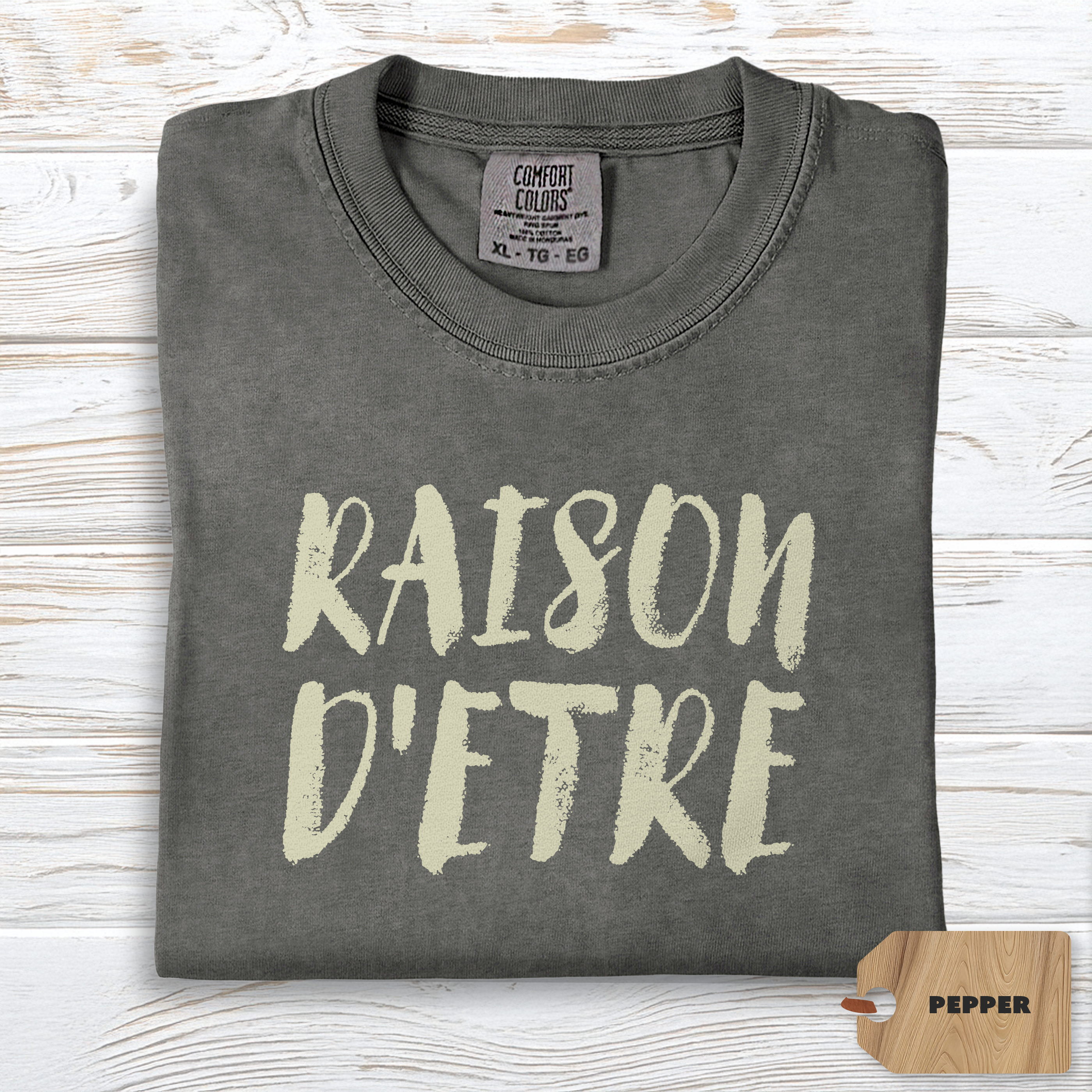 Raison d'Etre Shirt | Comfort Colors Self Growth Purpose Tee, Minimalist Philosophy Top, Soft TShirt for Meaningful Living