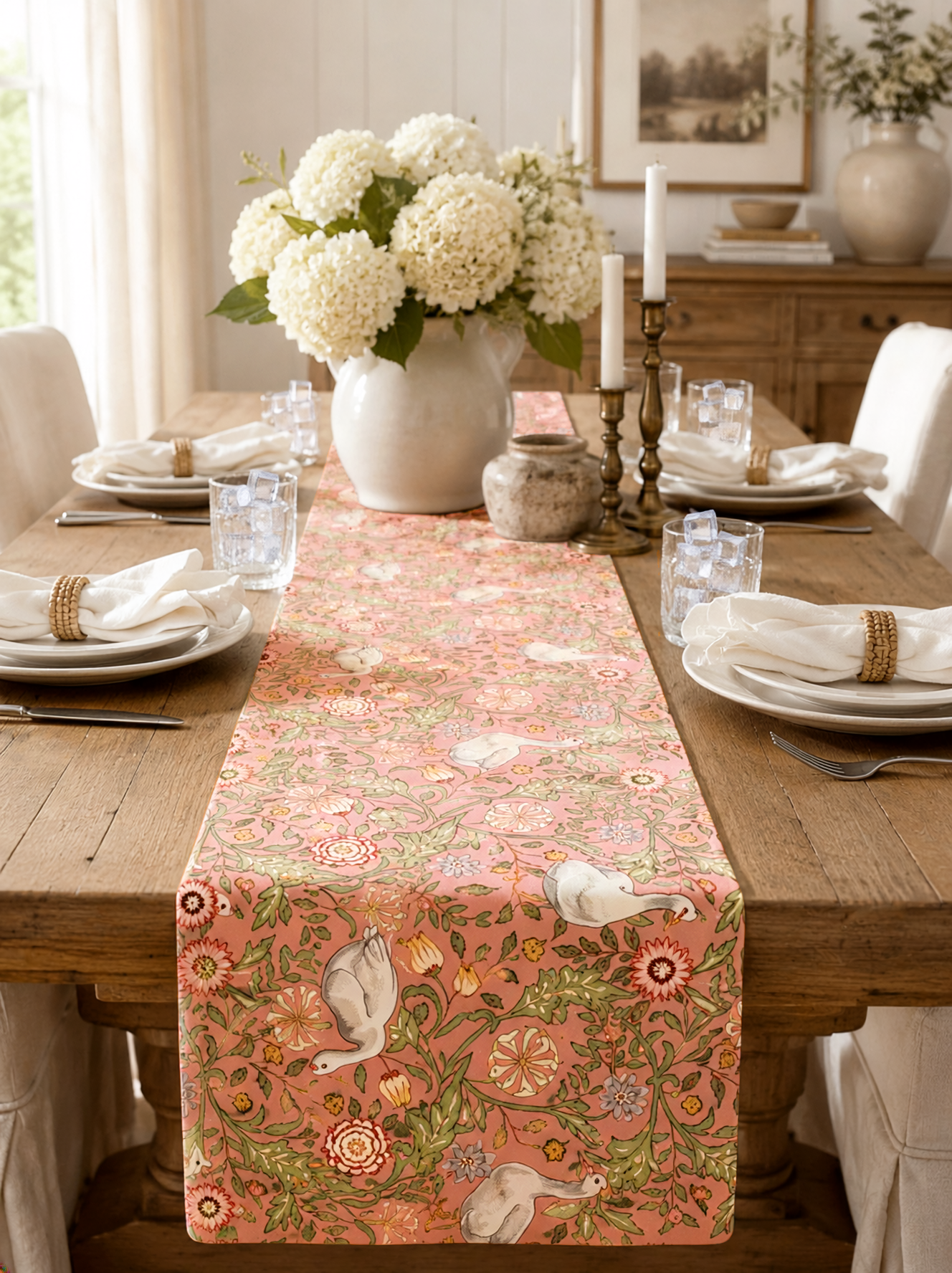 Thistle & Wing | Blush Garden Table Runner Printify