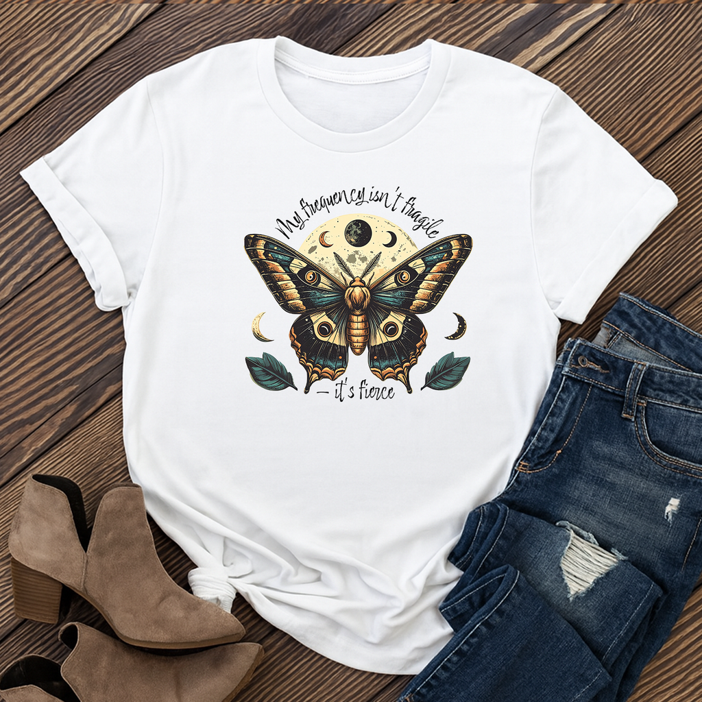 Boho Butterfly T-Shirt: Eco-Friendly Fierce Frequency Top